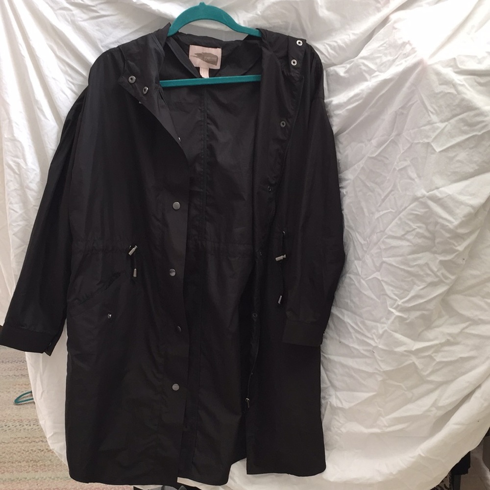 Forever 21 longline rain jacket with hood